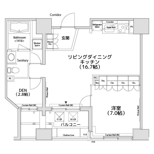 カスタリア目黒かむろ坂 - 間取り図