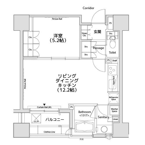 カスタリア目黒かむろ坂 - 間取り図