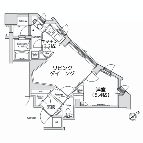 カスタリア目黒かむろ坂 - RE-G2間取り図
