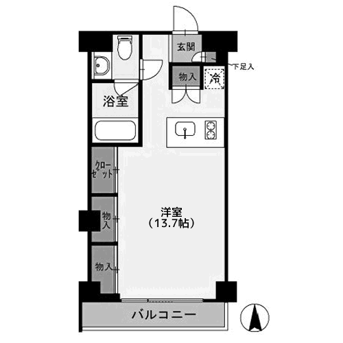 カスタリア目黒鷹番 - 間取り図