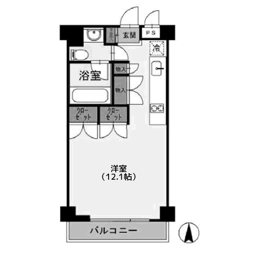 カスタリア目黒鷹番 - 間取り図