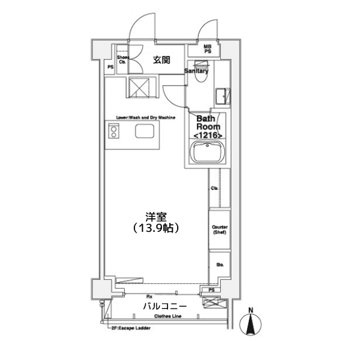 カスタリア目黒鷹番 - 間取り図