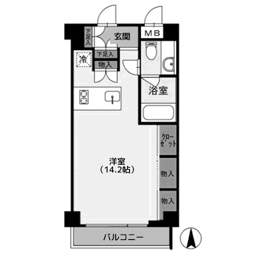 カスタリア目黒鷹番 - 間取り図