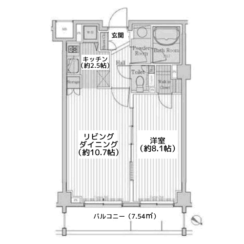 カスタリア三宿 - 間取り図