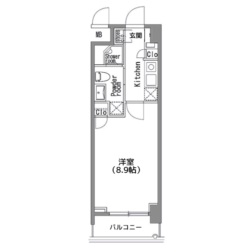 カスタリア中目黒 - 間取り図