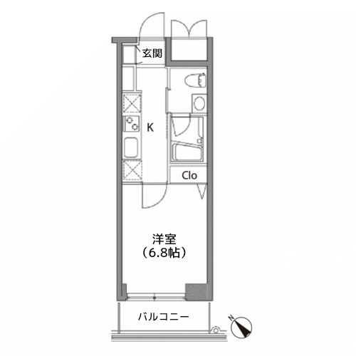 カスタリア中目黒 - 間取り図