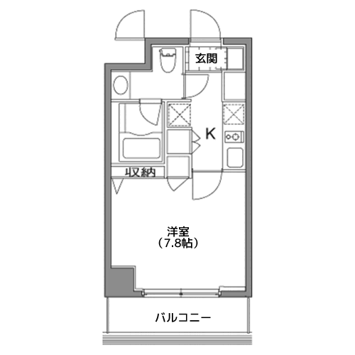 カスタリア中目黒 - 間取り図