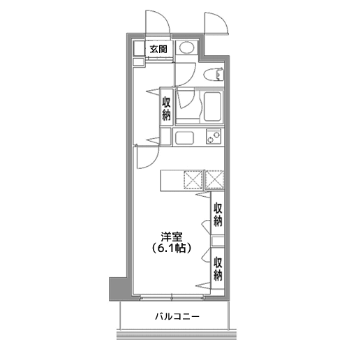 カスタリア中目黒 - 間取り図