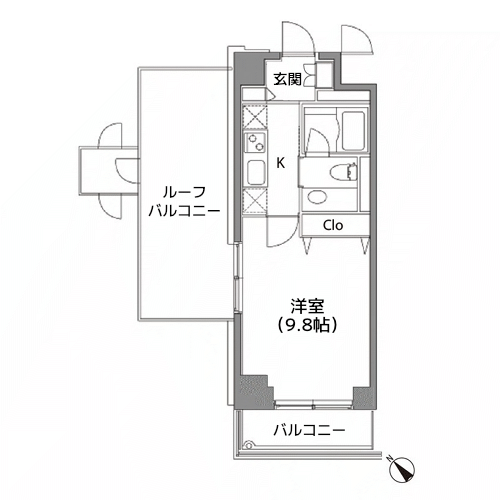 カスタリア中目黒 - 間取り図