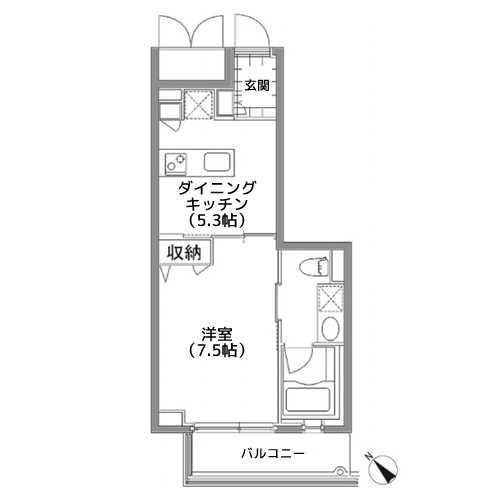 カスタリア中目黒 - 間取り図