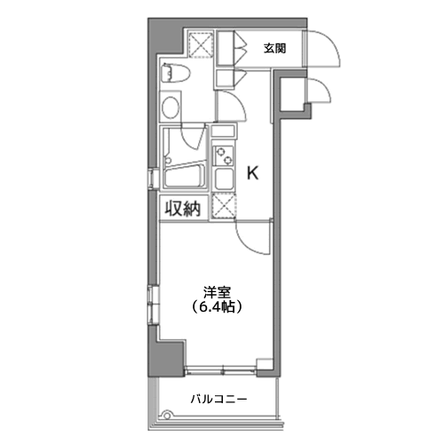 カスタリア中目黒 - 間取り図