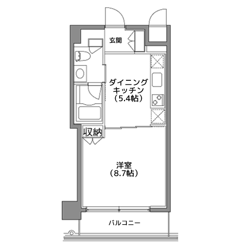 カスタリア中目黒 - 間取り図