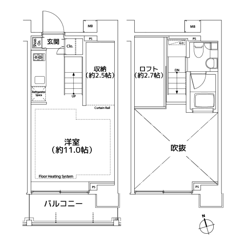 カスタリア中延 - 間取り図
