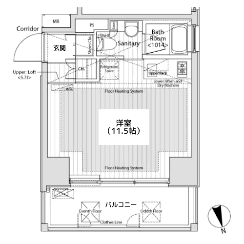 カスタリア中延 - 間取り図