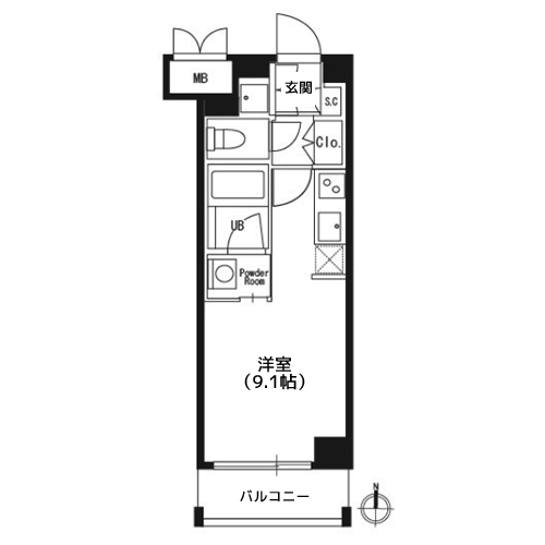 カスタリア尾山台 - 間取り図