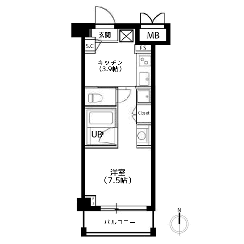 カスタリア尾山台 - 間取り図