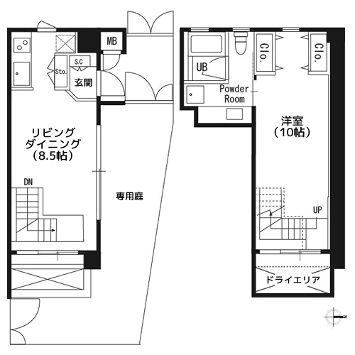 カスタリア尾山台 - 間取り図