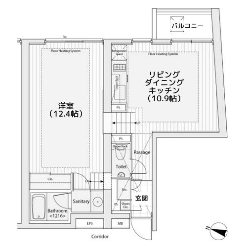 カスタリア渋谷櫻丘 - 間取り図
