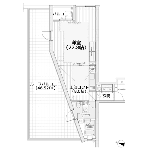 カスタリア渋谷櫻丘 - 間取り図