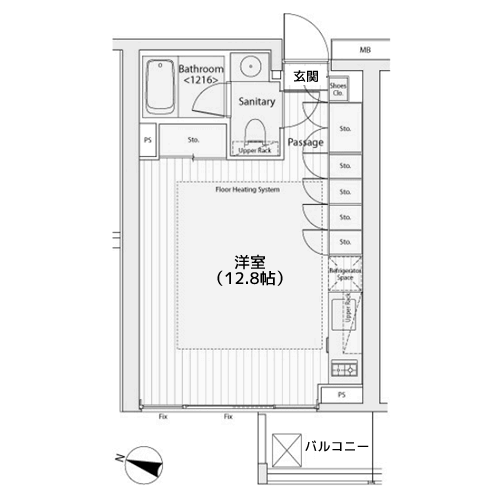 カスタリア渋谷櫻丘 - 間取り図