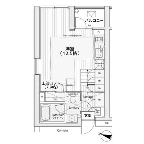 カスタリア渋谷櫻丘 - 間取り図