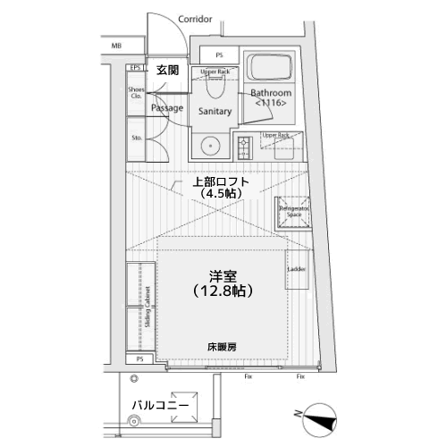 カスタリア渋谷櫻丘 - 間取り図