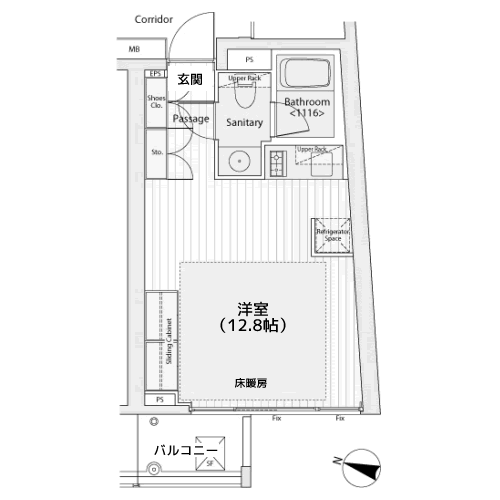カスタリア渋谷櫻丘 - 間取り図