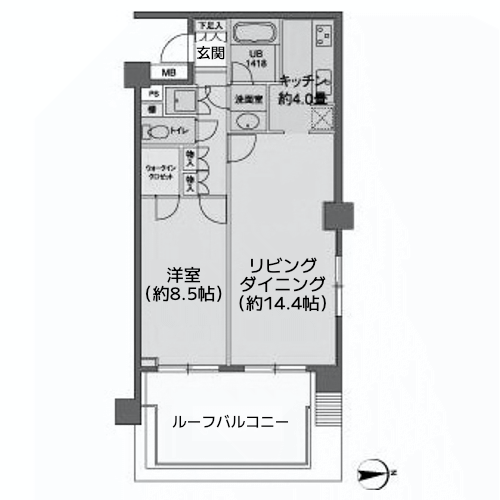 カスタリア高輪 - 間取り図