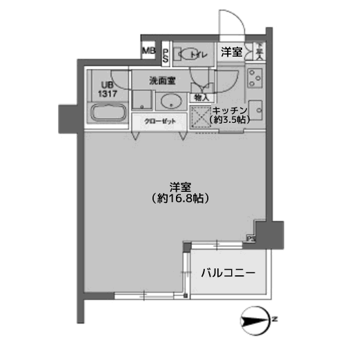 カスタリア高輪 - 間取り図