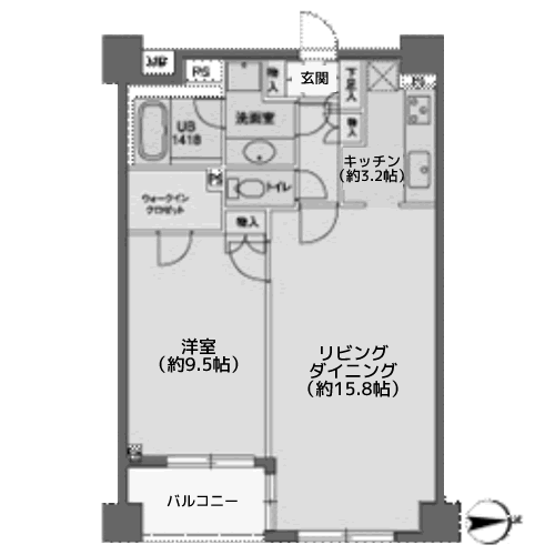 カスタリア高輪 - 間取り図