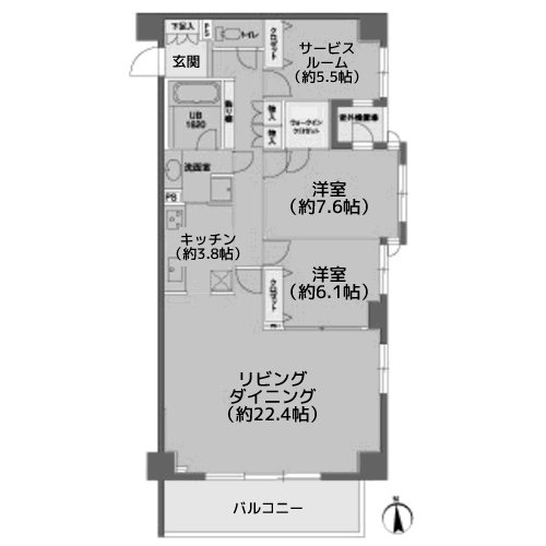 カスタリア高輪 - 間取り図