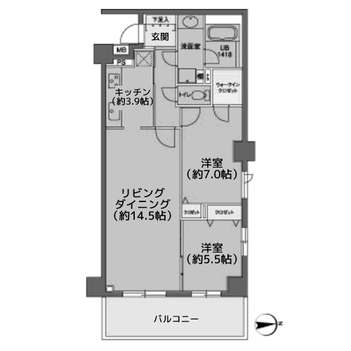 カスタリア高輪 - 間取り図