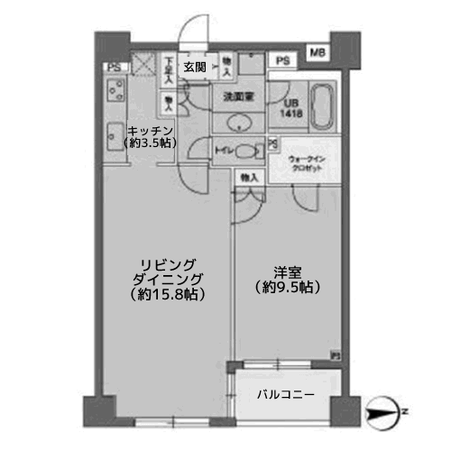 カスタリア高輪 - 間取り図