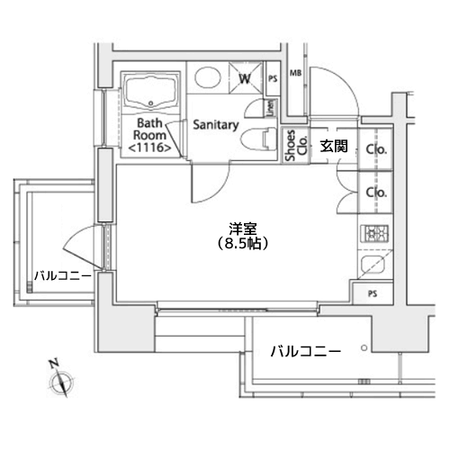 カスタリア戸越 - 間取り図