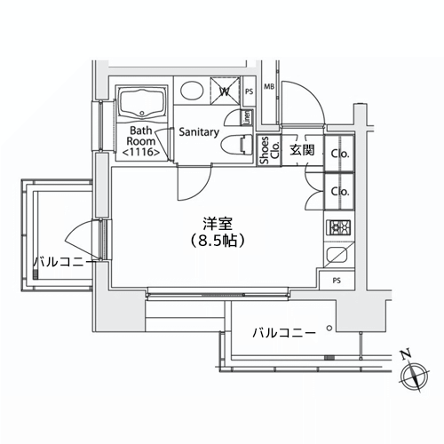 カスタリア戸越 - 間取り図