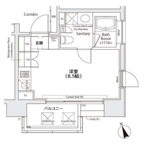 カスタリア戸越 - 間取り図
