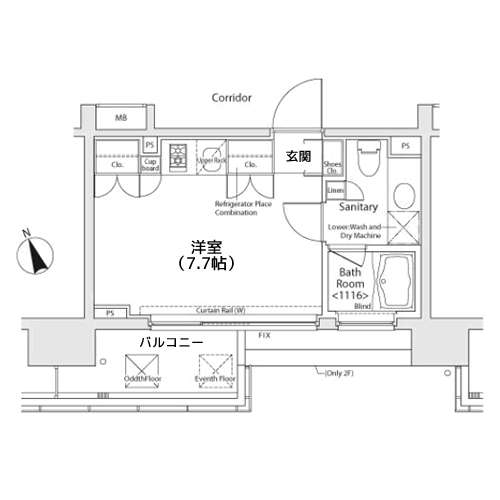 カスタリア戸越 - 間取り図
