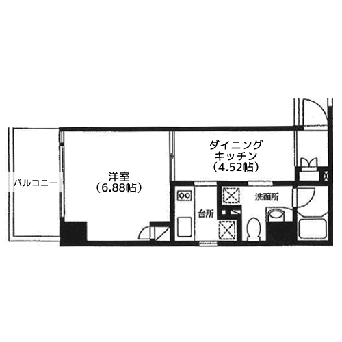 カスタリア戸越駅前 - 間取り図