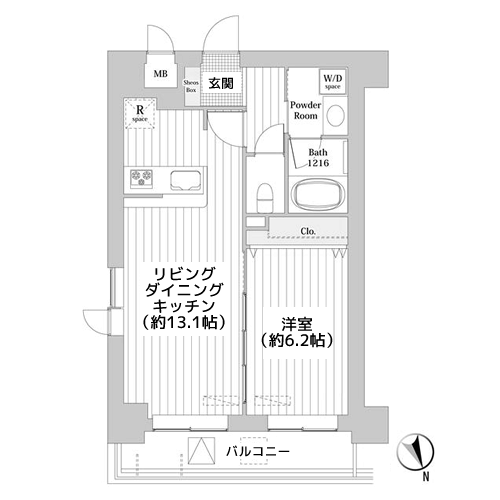 シエル デ ブルージュ尾山台 - 間取り図