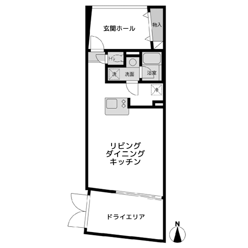 CIRCLE南麻布 - T03タイプ・間取り図