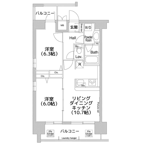 コンフォリア芝浦 - 間取り図