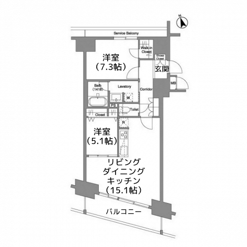 コンフォリア芝浦バウハウス - 間取り図