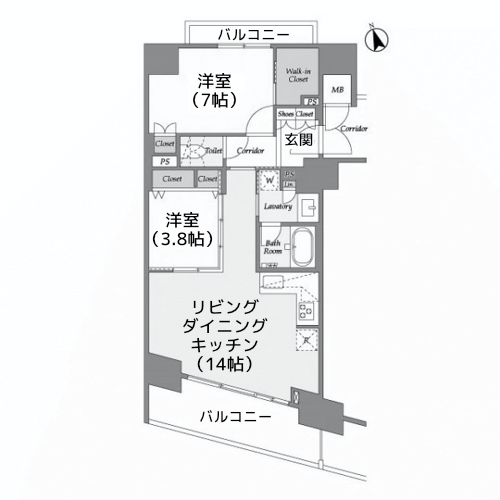 コンフォリア芝浦バウハウス - 間取り図