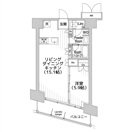 コンフォリア芝浦バウハウス - 間取り図