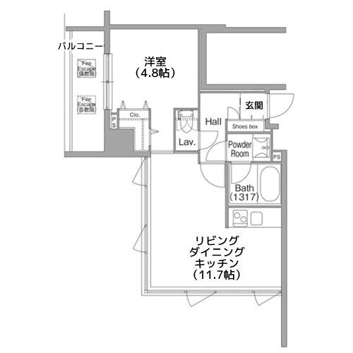 コンフォリア白金高輪 - 間取り図