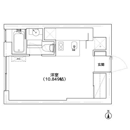 コートモデリア赤坂895 - 間取り図