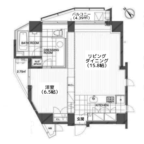 コートモデリア広尾 - 間取り図