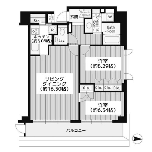 クレアーレ麹町 - 間取り図