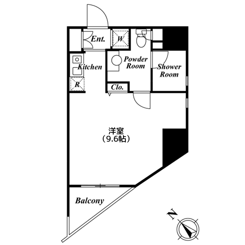 クレジデンス虎ノ門 - 間取り図