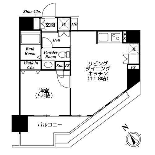 クレジデンス虎ノ門 - 間取り図